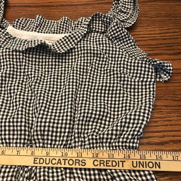 ANDREE BY UNIT Black and White Gingham Mini Dress - Picture 10 of 14